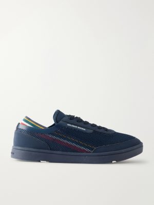Larson Striped Mesh and Canvas Sneakers Larson Striped Mesh and Canvas Sneakers