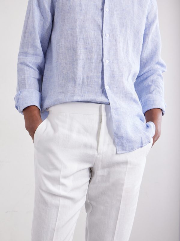 Griffon Straight-Leg Linen Trousers - CU Griffon Straight-Leg Linen Trousers - CU