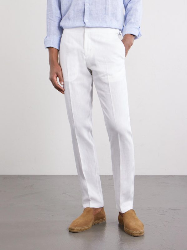 Griffon Straight-Leg Linen Trousers - FR Griffon Straight-Leg Linen Trousers - FR