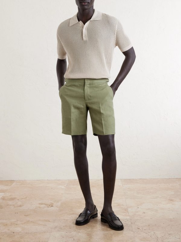Straight-Leg Cotton Shorts - OU