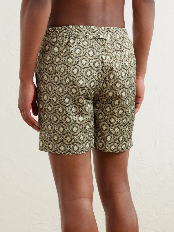 Bulldog Passetto Straight-Leg Mid-Length Printed Swim Shorts - BK Bulldog Passetto Straight-Leg Mid-Length Printed Swim Shorts - BK