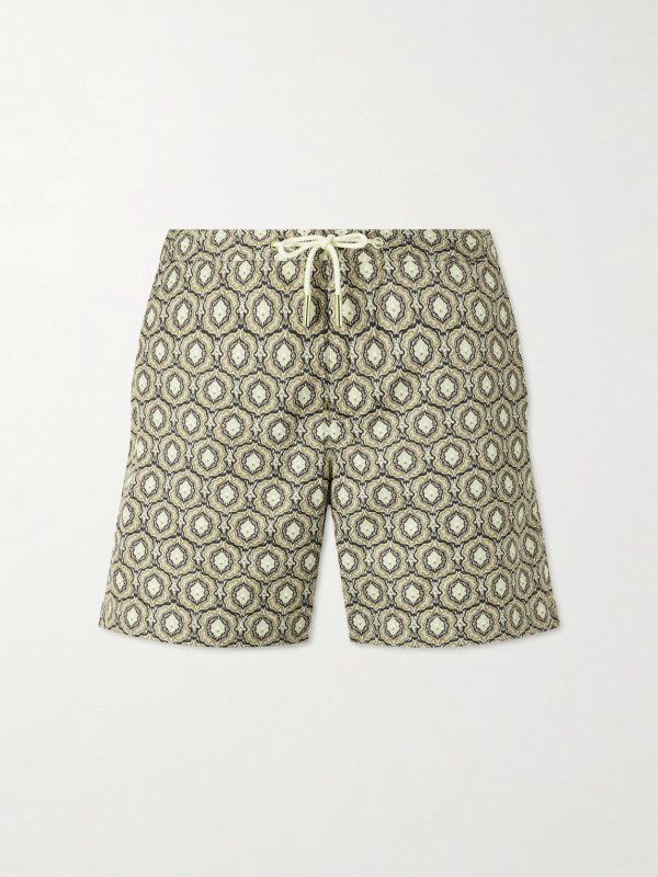 Bulldog Passetto Straight-Leg Mid-Length Printed Swim Shorts Bulldog Passetto Straight-Leg Mid-Length Printed Swim Shorts