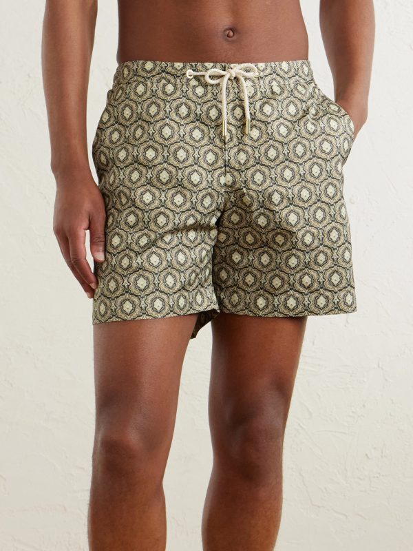 Bulldog Passetto Straight-Leg Mid-Length Printed Swim Shorts - OU Bulldog Passetto Straight-Leg Mid-Length Printed Swim Shorts - OU