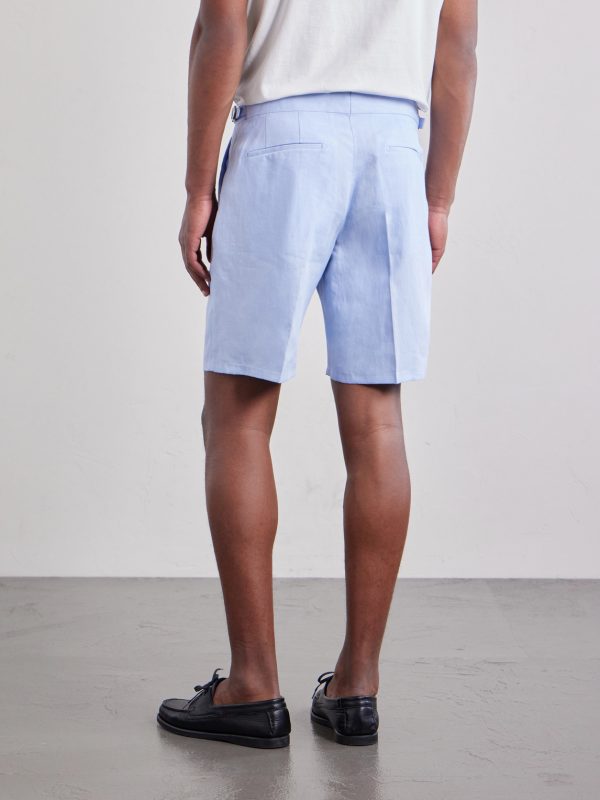 Norwich Straight-Leg Linen Shorts - BK Norwich Straight-Leg Linen Shorts - BK