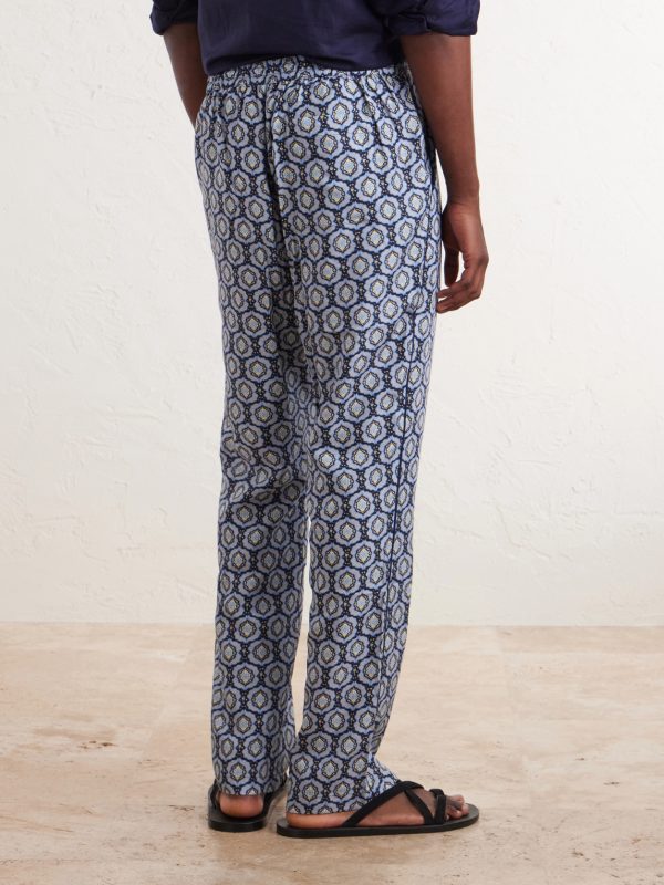 Alfred Straight-Leg Printed Lyocell-Satin Trousers - BK