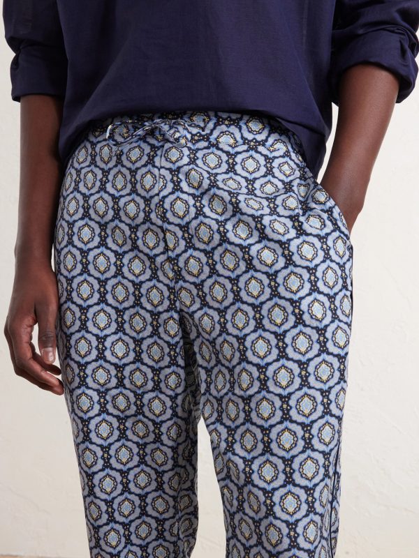 Alfred Straight-Leg Printed Lyocell-Satin Trousers - CU