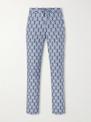 Alfred Straight-Leg Printed Lyocell-Satin Trousers
