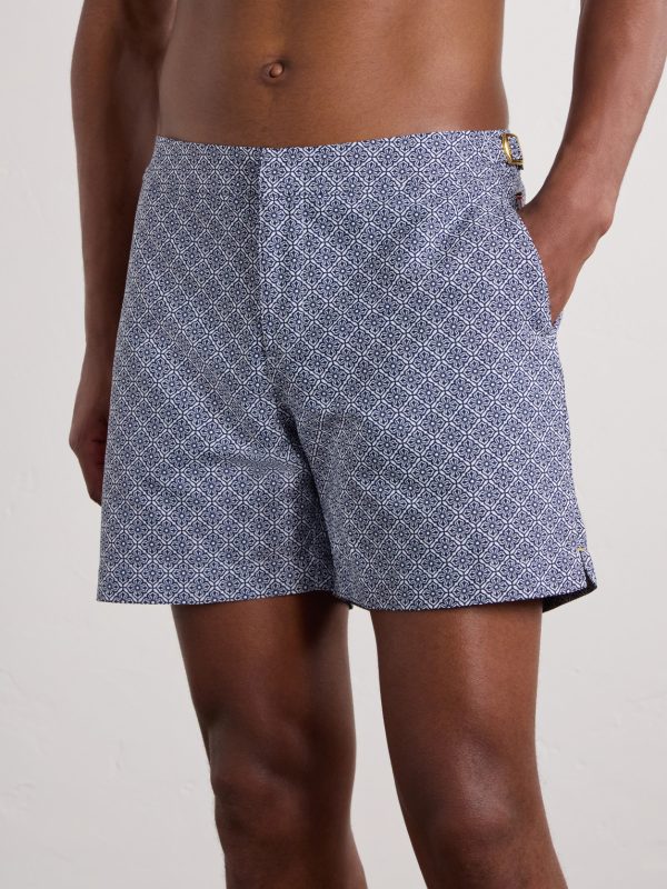Bulldog Straight-Leg Mid-Length Printed Swim Shorts - OU Bulldog Straight-Leg Mid-Length Printed Swim Shorts - OU