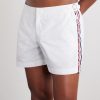 Setter Straight-Leg Short-Length Striped Swim Shorts - OU