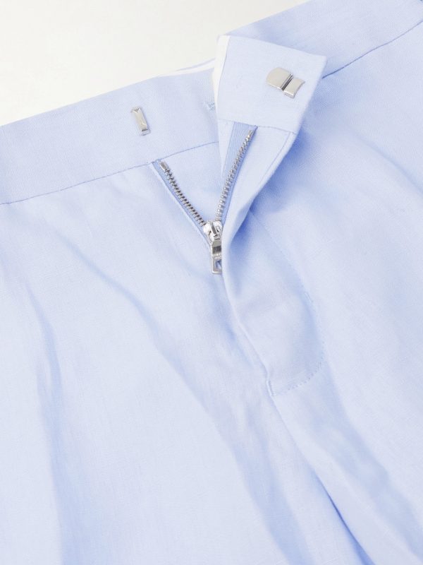Griffon Straight-Leg Linen Trousers - E1 Griffon Straight-Leg Linen Trousers - E1