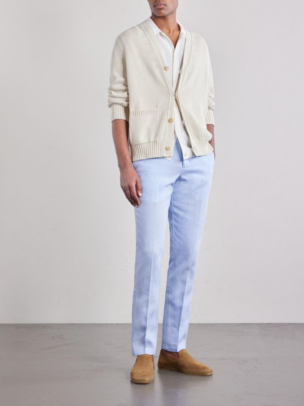 Griffon Straight-Leg Linen Trousers - OU Griffon Straight-Leg Linen Trousers - OU