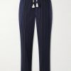 Sonoran Velo Straight-Leg Striped Cotton Drawstring Trousers Sonoran Velo Straight-Leg Striped Cotton Drawstring Trousers