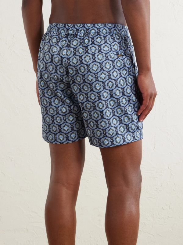 Bulldog Passetto Straight-Leg Mid-Length Printed Swim Shorts - BK Bulldog Passetto Straight-Leg Mid-Length Printed Swim Shorts - BK