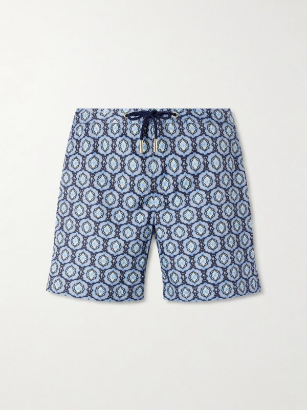 Bulldog Passetto Straight-Leg Mid-Length Printed Swim Shorts Bulldog Passetto Straight-Leg Mid-Length Printed Swim Shorts