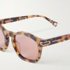 The Davey Square-Frame Tortoiseshell Acetate Sunglasses - CU