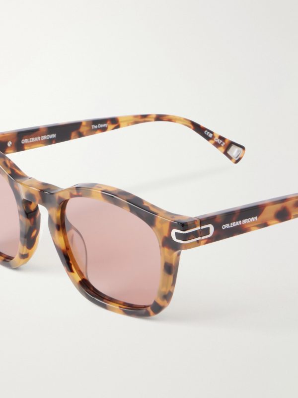The Davey Square-Frame Tortoiseshell Acetate Sunglasses - CU
