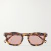 The Davey Square-Frame Tortoiseshell Acetate Sunglasses