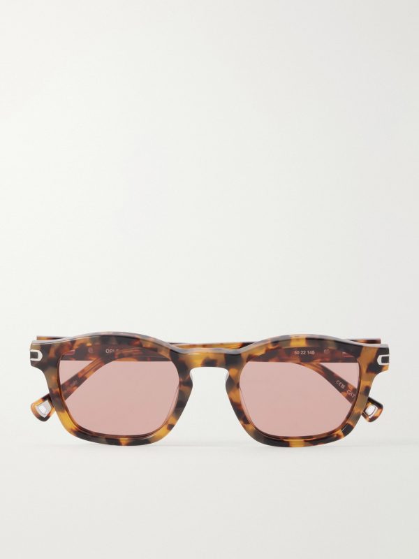 The Davey Square-Frame Tortoiseshell Acetate Sunglasses