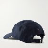Barney Logo-Embroidered Linen-Twill Baseball Cap - BK