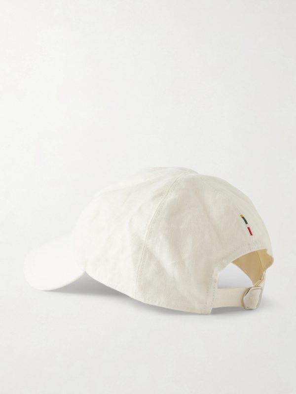 Barney Logo-Embroidered Linen Baseball Cap - BK Barney Logo-Embroidered Linen Baseball Cap - BK