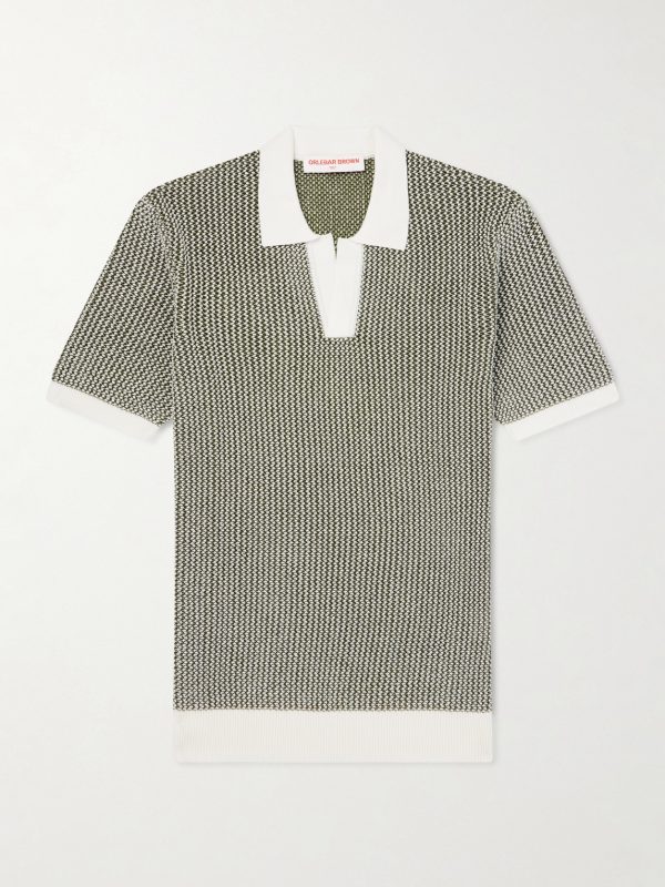 Horton Slim-Fit Crocheted Cotton Polo Shirt
