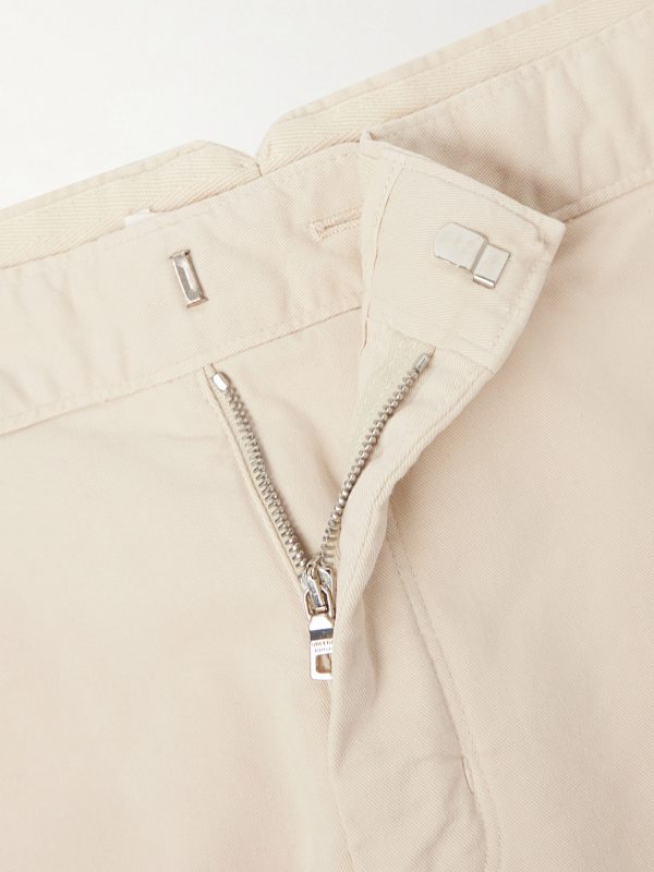 Fallon Slim-Fit Straight-Leg Organic Cotton-Blend Twill Trousers - E1