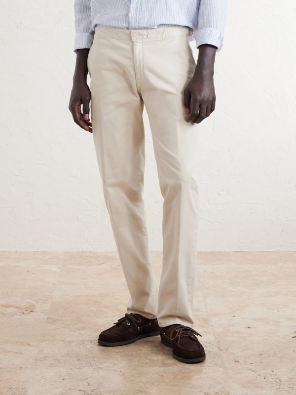 Fallon Slim-Fit Straight-Leg Organic Cotton-Blend Twill Trousers - FR