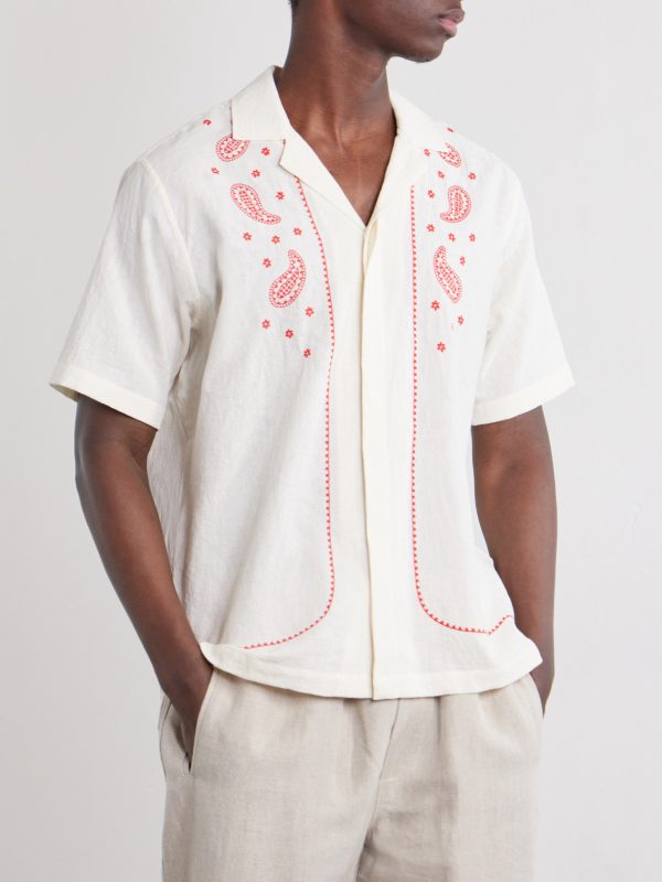 Maitan Camp-Collar Embroidered Cotton Shirt - FR Maitan Camp-Collar Embroidered Cotton Shirt - FR