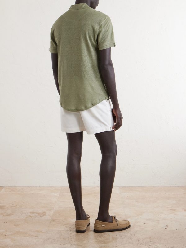 Sebastian Linen-Jersey Polo Shirt - BK Sebastian Linen-Jersey Polo Shirt - BK