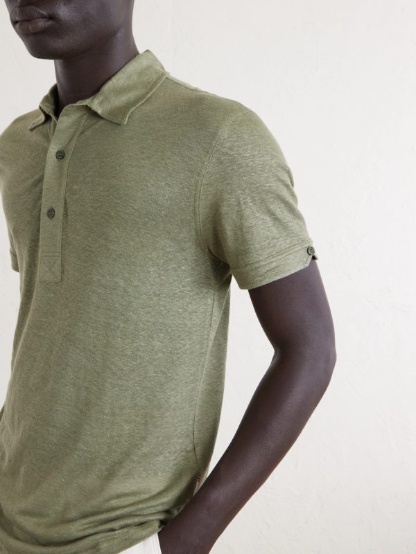 Sebastian Linen-Jersey Polo Shirt - CU Sebastian Linen-Jersey Polo Shirt - CU
