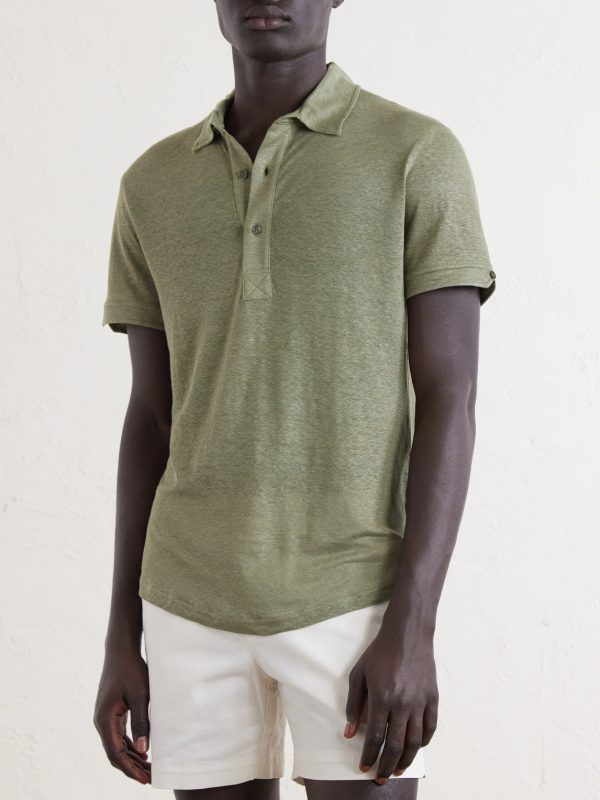 Sebastian Linen-Jersey Polo Shirt - FR Sebastian Linen-Jersey Polo Shirt - FR