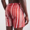 Bulldog Straight-Leg Striped Swim Shorts - BK