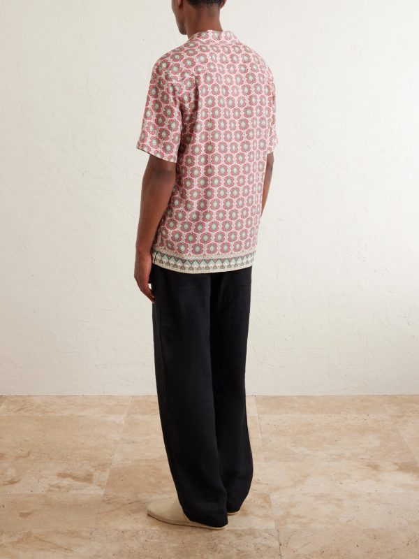Maitan Passetto Camp-Collar Printed Lyocell Shirt - BK Maitan Passetto Camp-Collar Printed Lyocell Shirt - BK