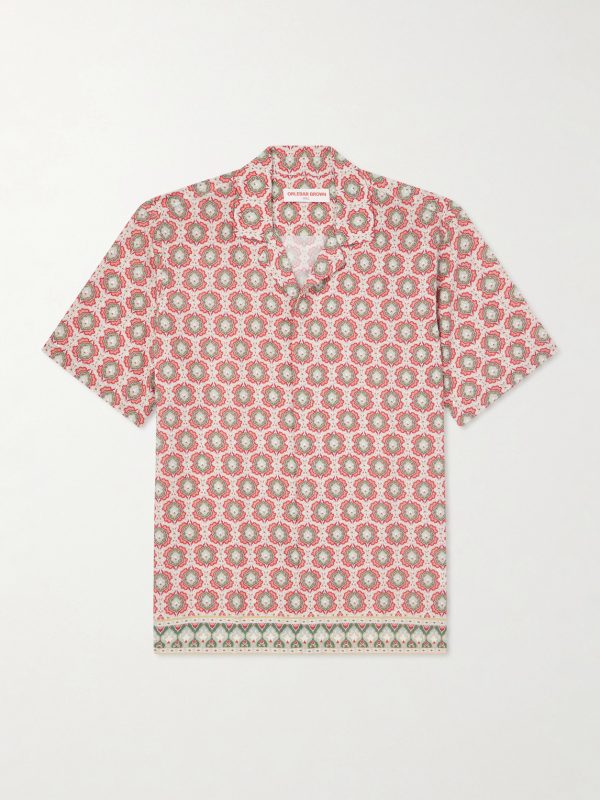Maitan Passetto Camp-Collar Printed Lyocell Shirt Maitan Passetto Camp-Collar Printed Lyocell Shirt