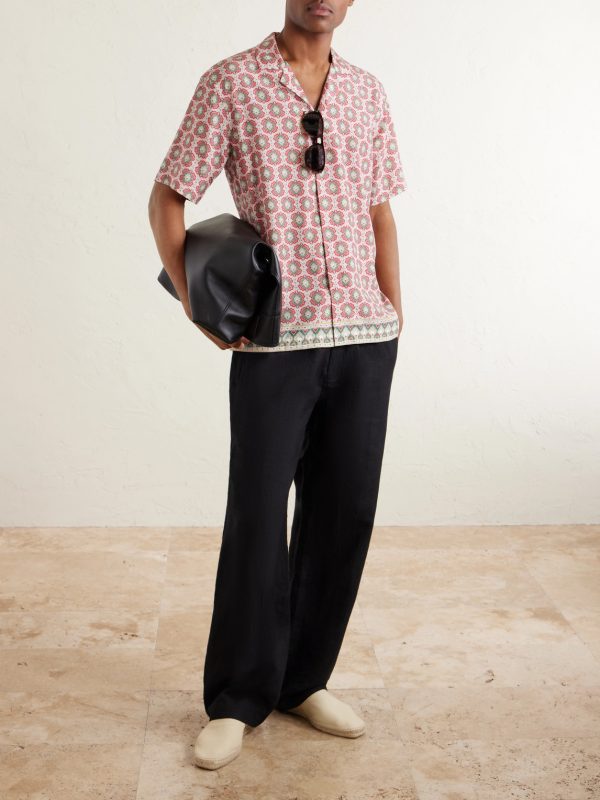 Maitan Passetto Camp-Collar Printed Lyocell Shirt - OU Maitan Passetto Camp-Collar Printed Lyocell Shirt - OU