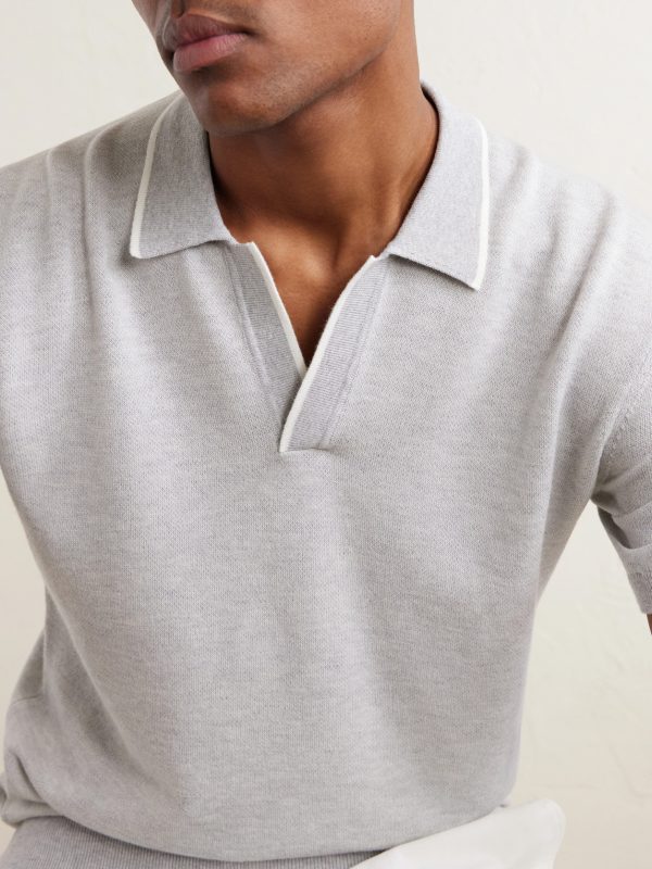 Horton Cotton and Wool-Blend Polo Shirt - CU Horton Cotton and Wool-Blend Polo Shirt - CU