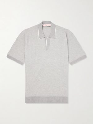 Horton Cotton and Wool-Blend Polo Shirt