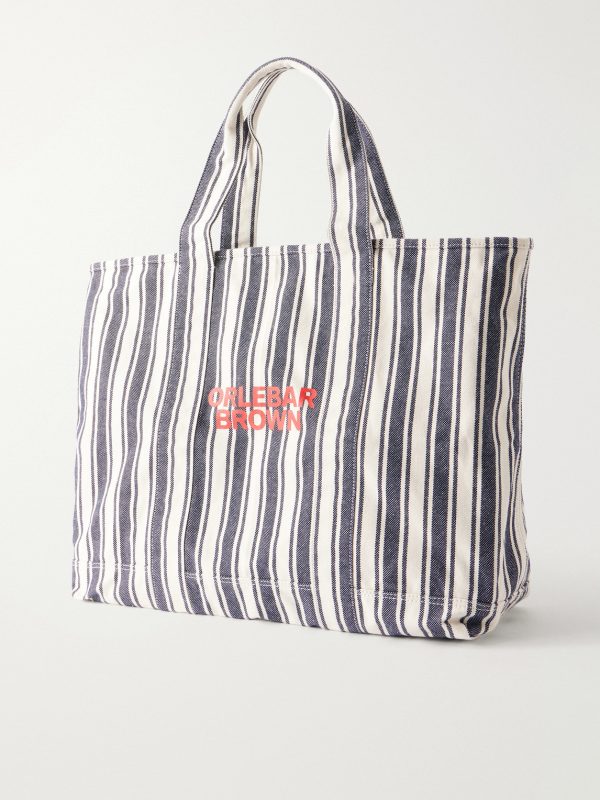 Beach Bound Striped Cotton Tote Bag - BK Beach Bound Striped Cotton Tote Bag - BK