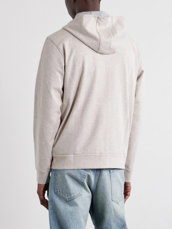 Cotton-Blend Zip-Up Hoodie - BK
