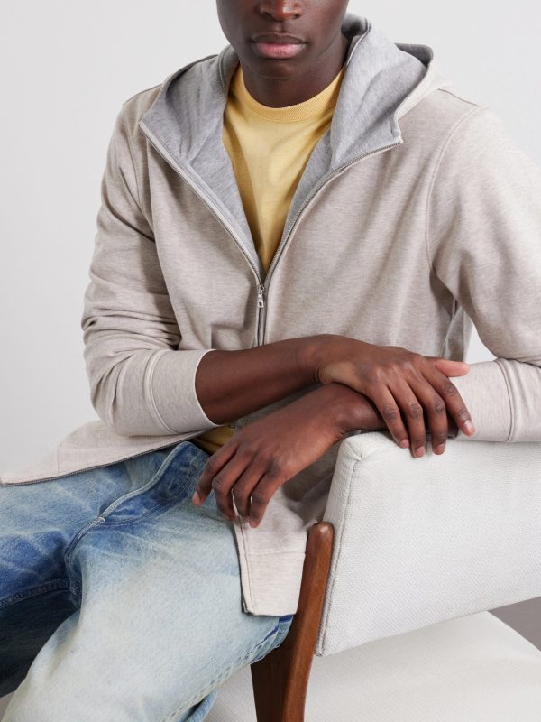Cotton-Blend Zip-Up Hoodie - CU