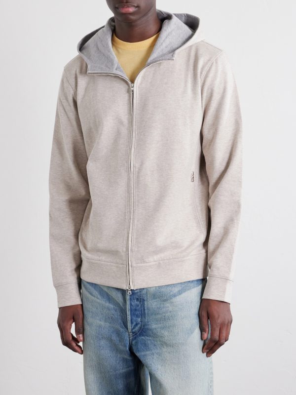 Cotton-Blend Zip-Up Hoodie - FR