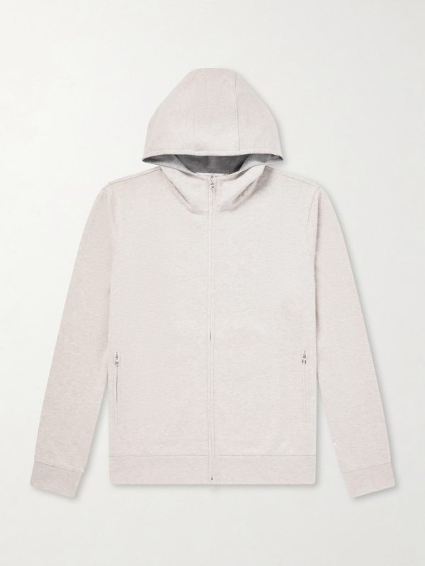 Cotton-Blend Zip-Up Hoodie