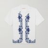 Maitan Mirabello Camp-Collar Printed Linen Shirt
