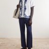 Maitan Mirabello Camp-Collar Printed Linen Shirt - OU