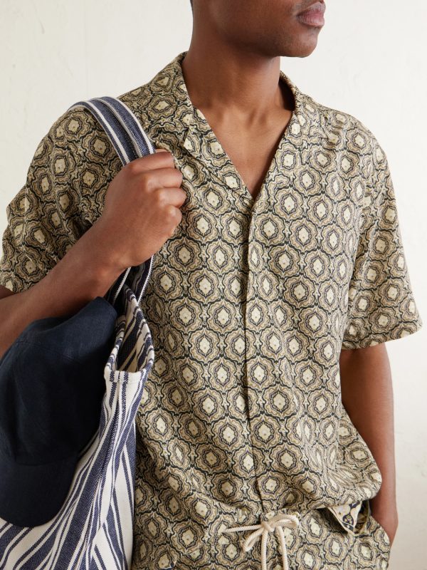 Maitan Passetto Camp-Collar Printed Lyocell Shirt - CU