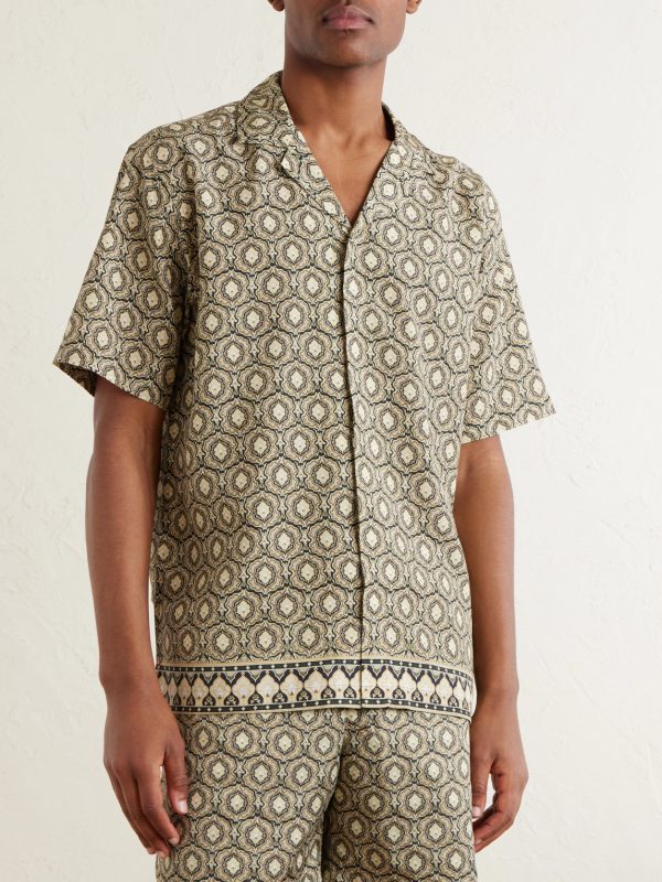 Maitan Passetto Camp-Collar Printed Lyocell Shirt - FR