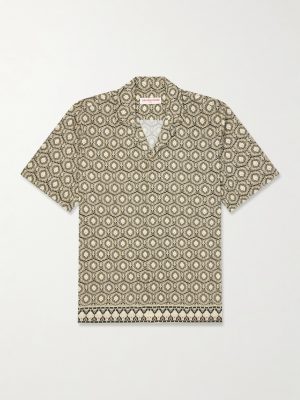 Maitan Passetto Camp-Collar Printed Lyocell Shirt