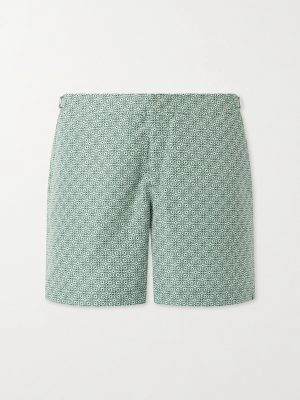 Bulldog Portico Straight-Leg Mid-Length Printed Swim Shorts