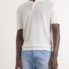 Burnham Tie Stitch II Silk and Cotton-Blend Polo Shirt - FR Burnham Tie Stitch II Silk and Cotton-Blend Polo Shirt - FR