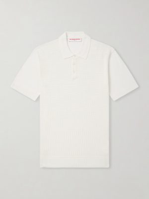 Burnham Tie Stitch II Silk and Cotton-Blend Polo Shirt